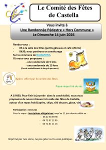 Randonnée Castella -juin 2026
